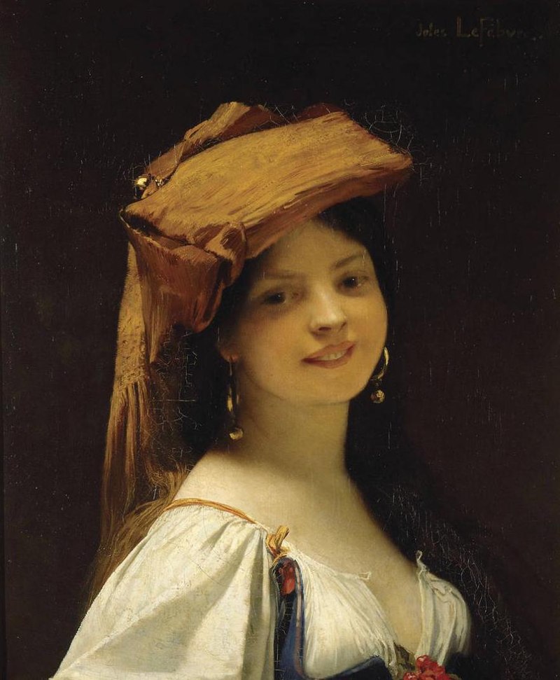 "La Jeune Rieuse," by Jules Joseph Lefebvre.