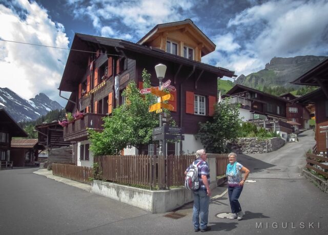 Crossroads in Mürren, Switzerland