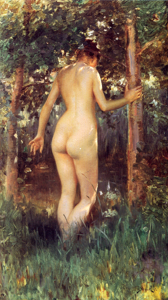 "Study Of A Nude Woman," by Julius LeBlanc Stewart.