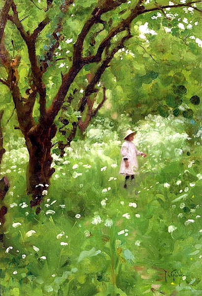 "The Orchard," by Thomas Cooper Gotch.