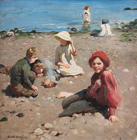 "On The Sands," by Harold Harvey.