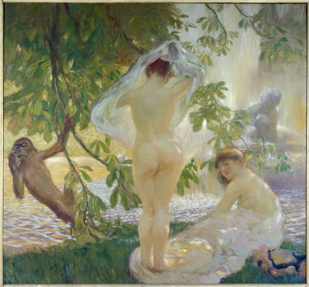 "La Chemise Enlevée Baigneuses," by Gaston La Touche