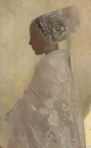 Inspiration: "A Maiden in Contemplation," by Gaston La Touche