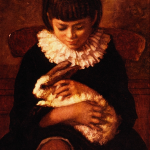 "Child With Rabbit," by Eastman Johson.