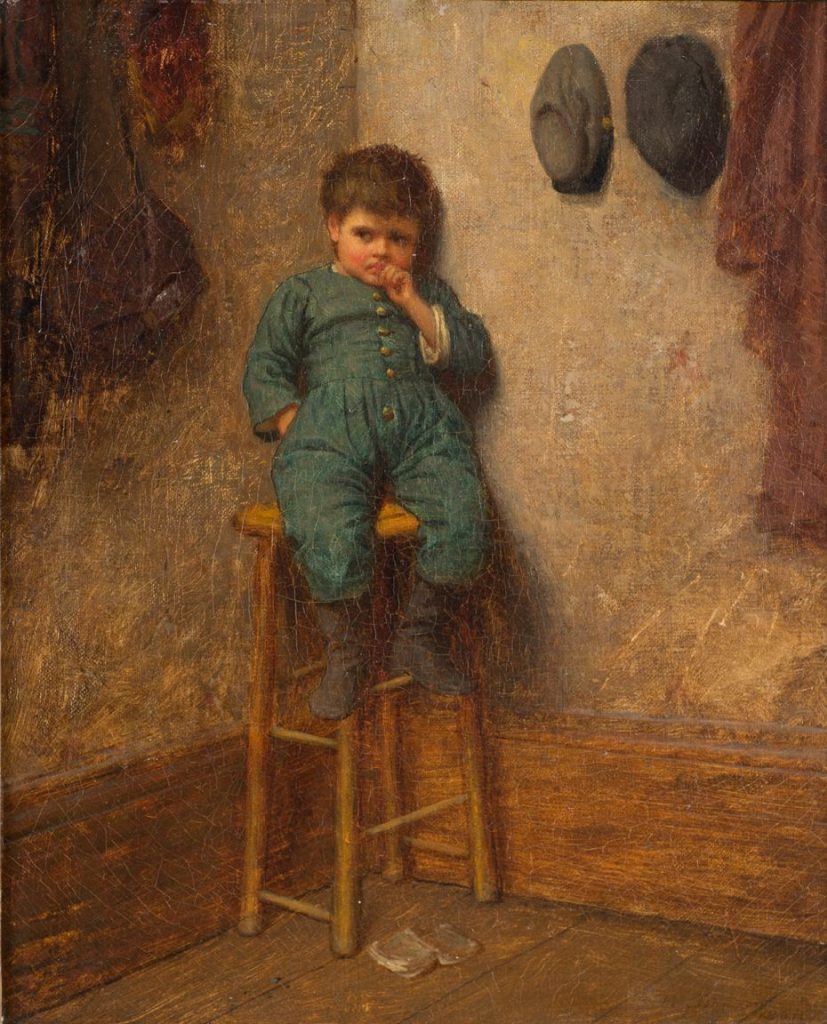 "Little Boy On A Stool," by Eastman Johnson.