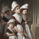 "Foundling Girls at Prayer in the Chapel," by Sophie Gengembre Anderson.