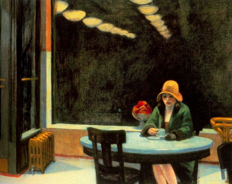 "Automat," by Edward Hopper.