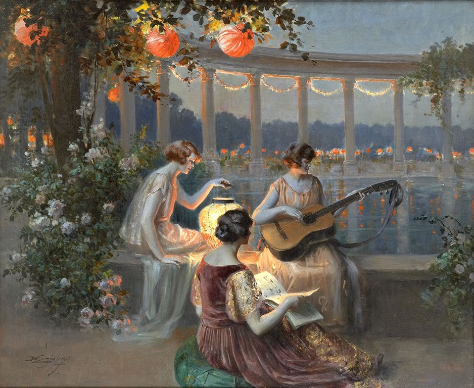 "Les Musiciennes Sur La Terrasse," by Delphin Enjolras.