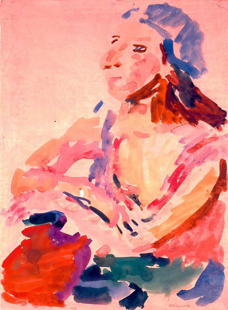 "Retrato de Mujer la Izquierda," by Oskar Kokoschka.