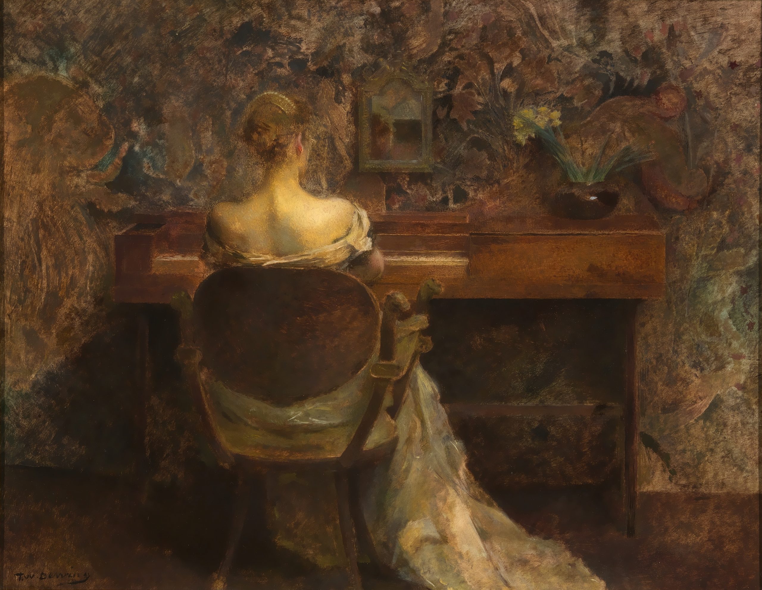 "The Spinet," by Thomas Wilmer Dewing.