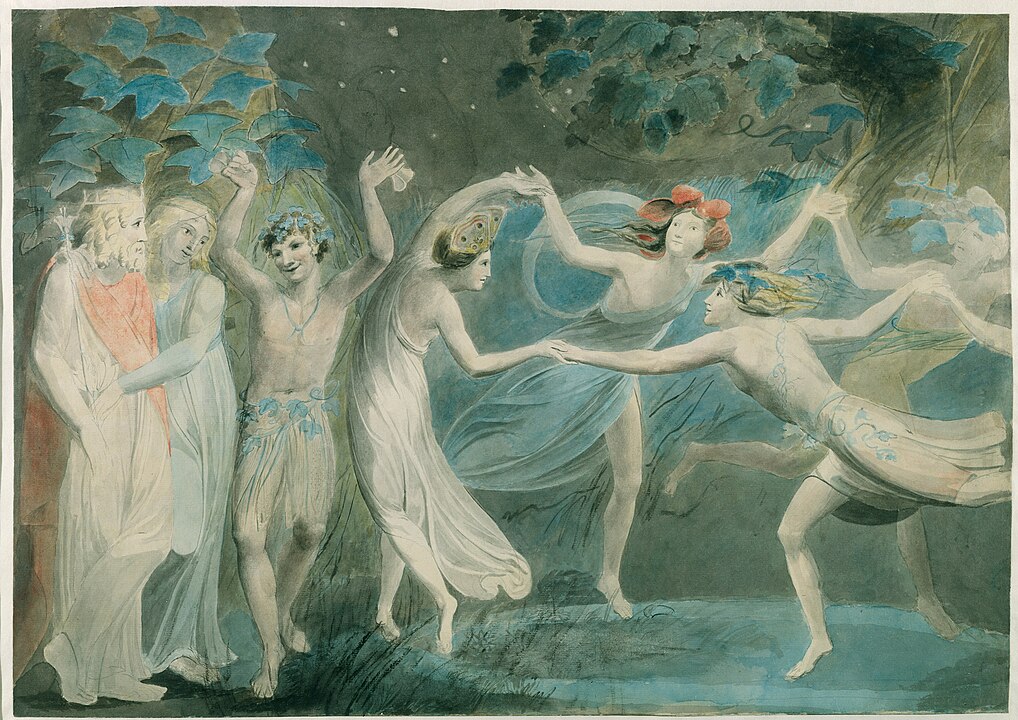 "Oberon, Titania And Puck With Fairies Dancing," by William Blake.