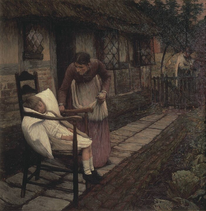"The Man With The Schythe," by Henry Herbert La Thangue.