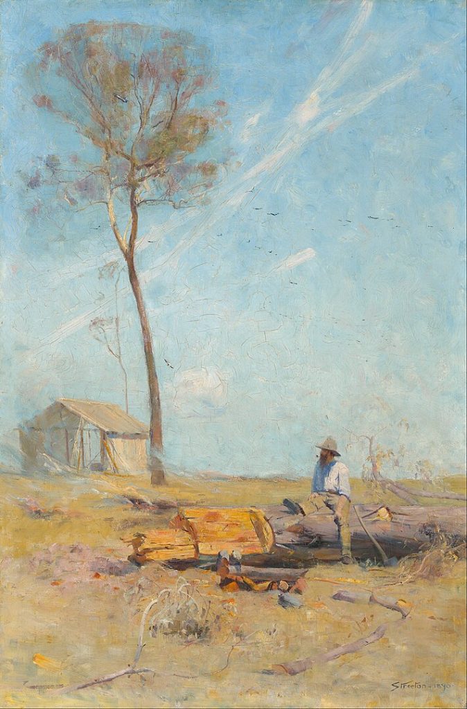 "The Selectors Hut," by Arthur Streeton.