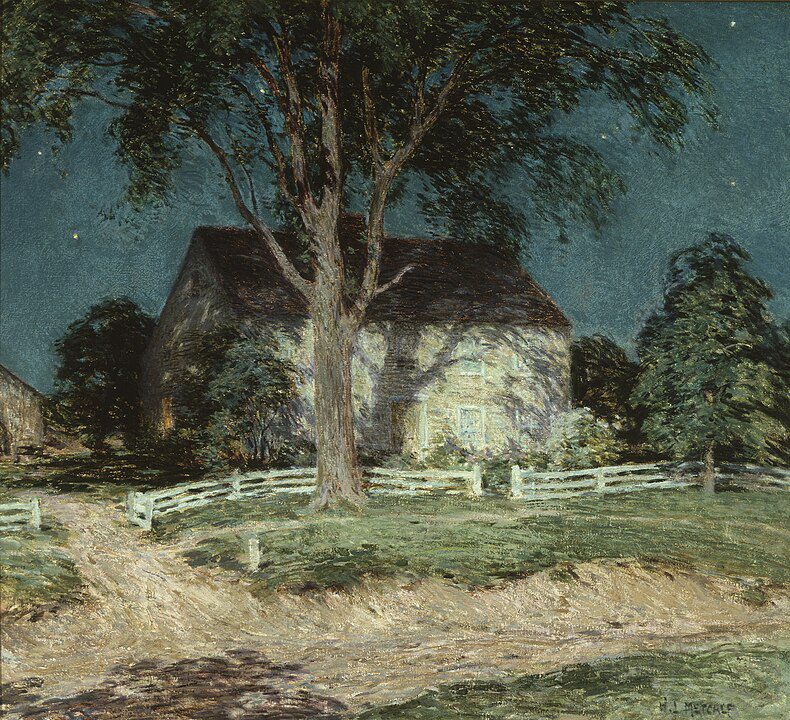"Old Homestead, Connecticut," by Willard Leroy Metcalf.