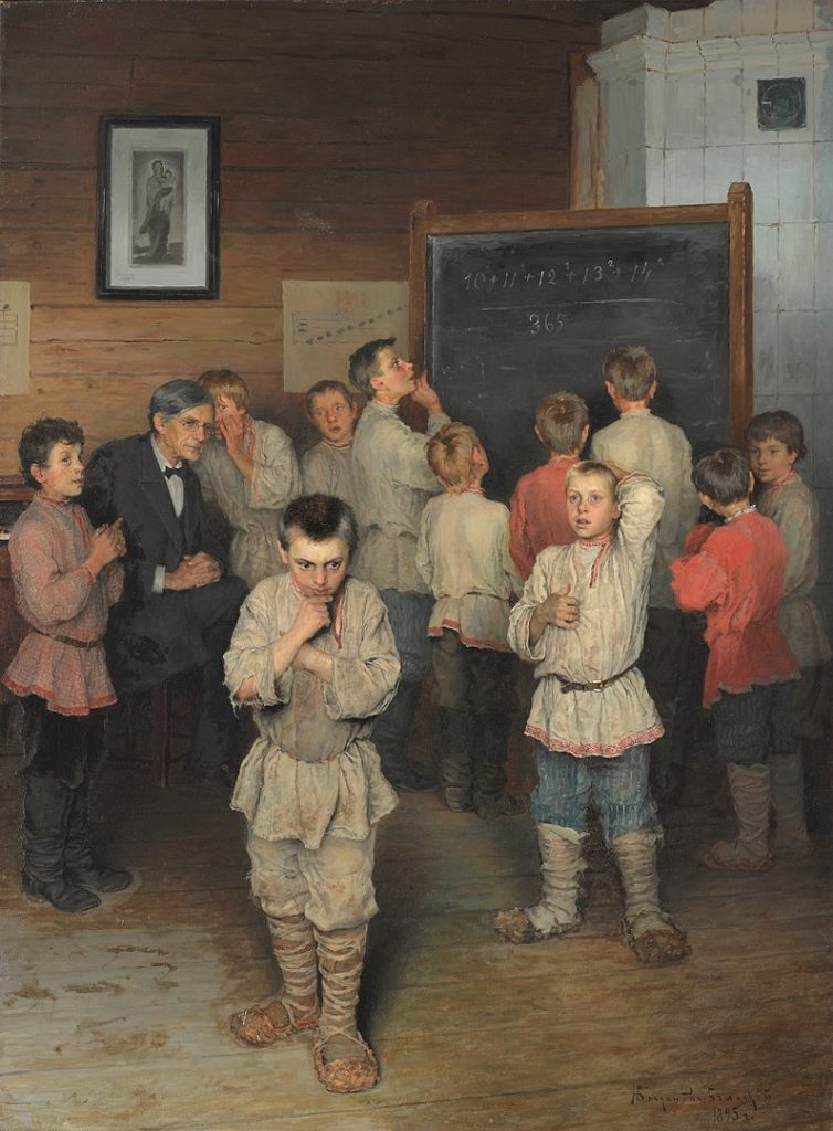 "Ustny Schet," by Nikolay Petrovich Bogdanov-Belsky.