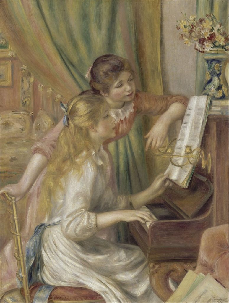"Young Girls At The Piano," by Pierre-Auguste Renoir.