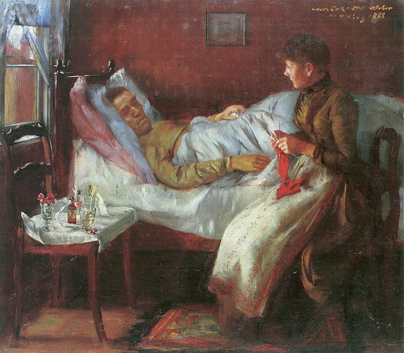 "Vater Franz Heinrich Corinth Auf Dem Krankenlager," by Lovis Corinth.