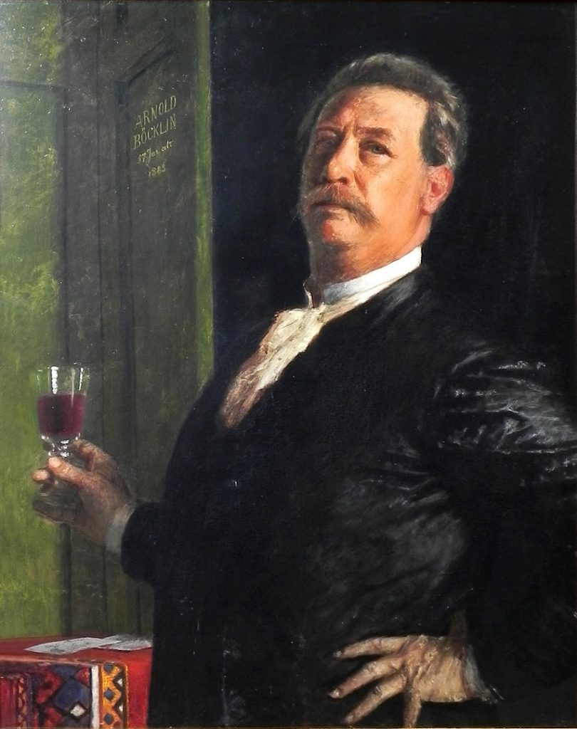 "Self Portrait With Wine Glass," by Arnold Böcklin.