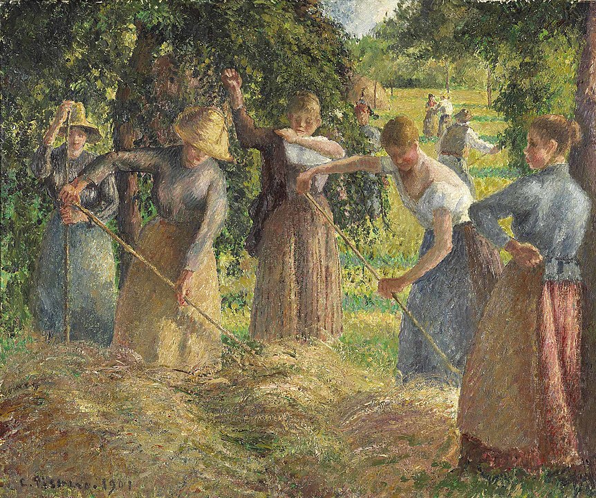 "Hay Harvest At Eragny," by Camille Pissarro.
