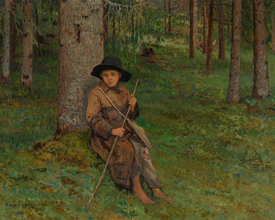 "Boy In A Forest," by Nikolay Petrovich Bogdanov-Belsky.