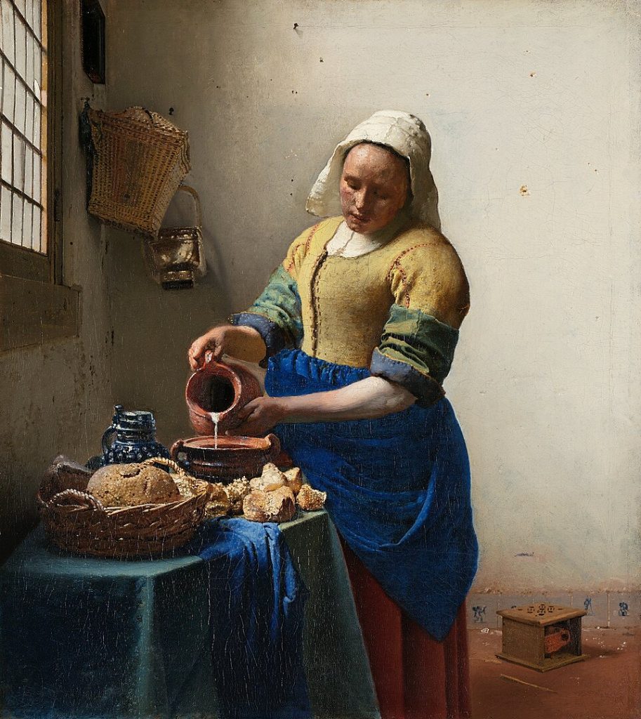 "Het Melkmeisje," by Johannes Vermeer.