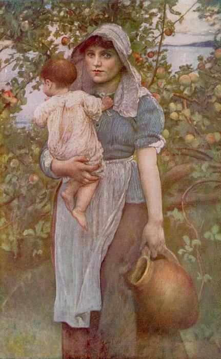 "The Young Mother," by Annie Louisa Swynnerton.