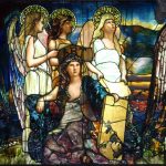 "Education," (left third) by Louis Comfort Tiffany.