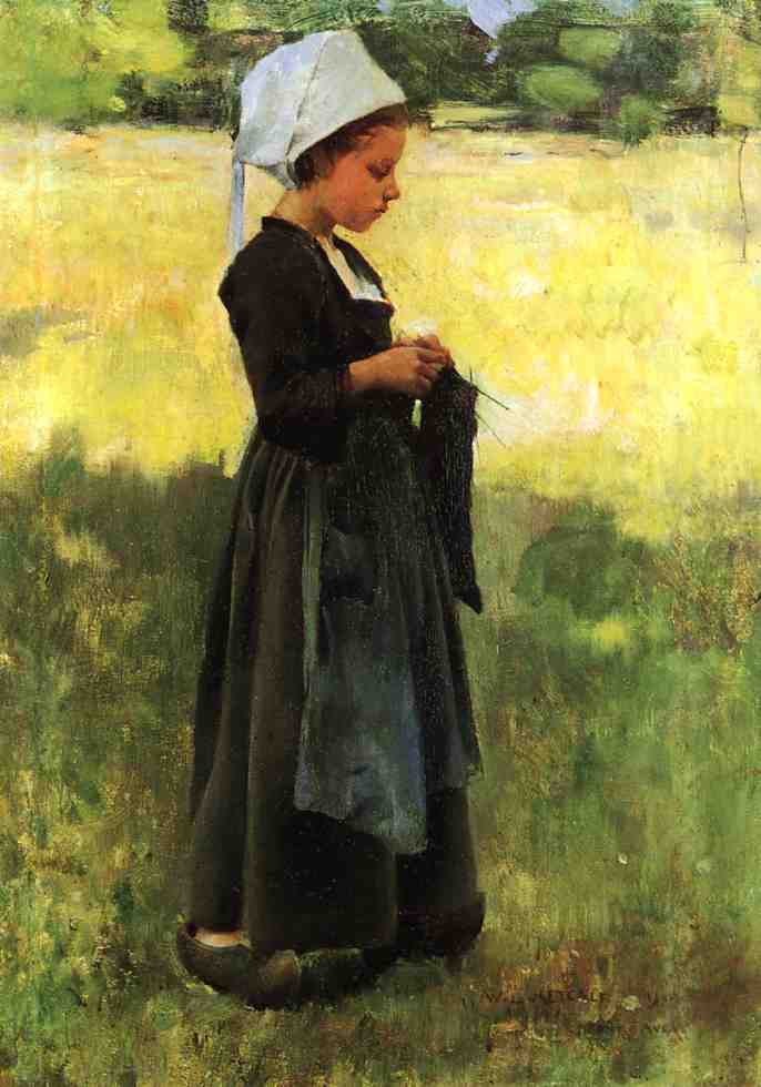 "Breton Girl," by Willard Leroy Metcalf.
