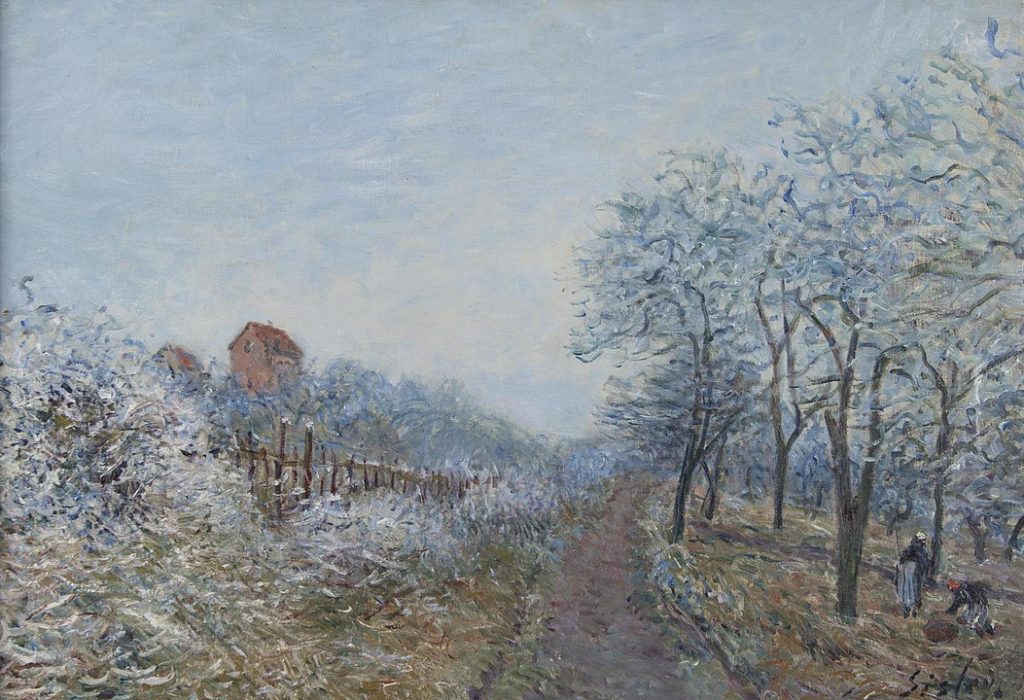 "Le Givre A Veneux," by Alfred Sisley.