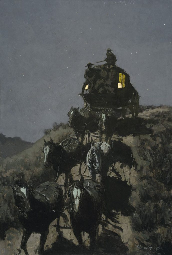"The Old Stage Coach Of The Plains," by Frederic Remington.