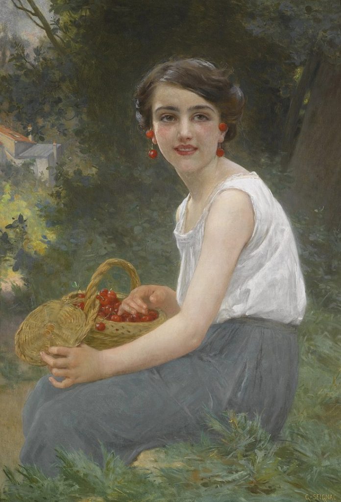 "The Cherry Girl," by Guillaume Seignac.