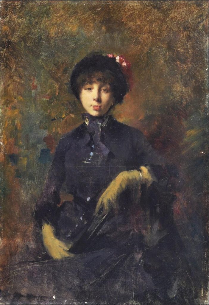 "Portrait Of The Wife Of The Painter Rossan," by Giuseppe De Nittis.