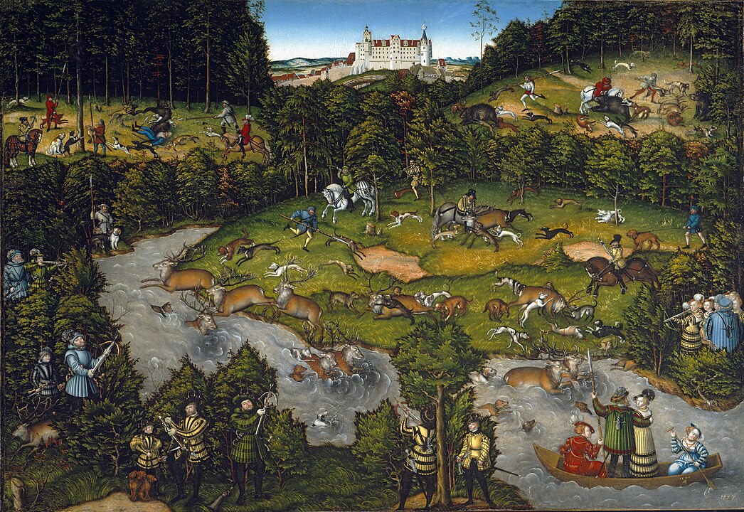 "Hofjagd Bei Schloss Hartenfels" by Lucas Cranach the Elder.