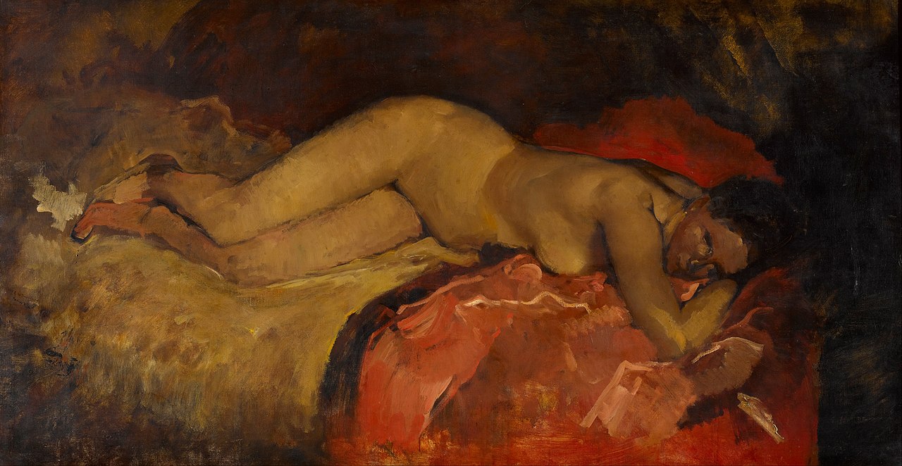 "Reclining Nude" by George Hendrik Breitner.