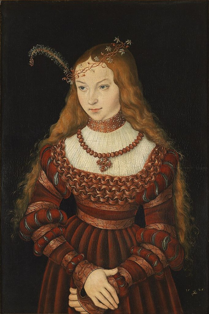 "Bildnis Der Prinzessin Sibylle Von Cleve" by Lucas Cranach the Elder.
