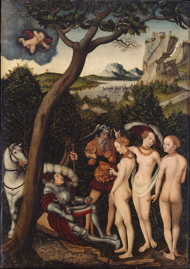 "The Judgement Of Paris," by Lucas Cranach The Elder.