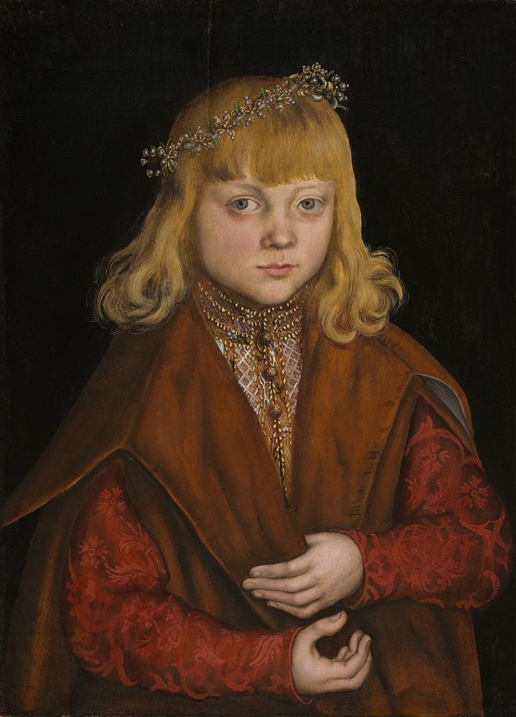 "Portret Eines Sachsischen Prinzen" by Lucas Cranach the Elder.