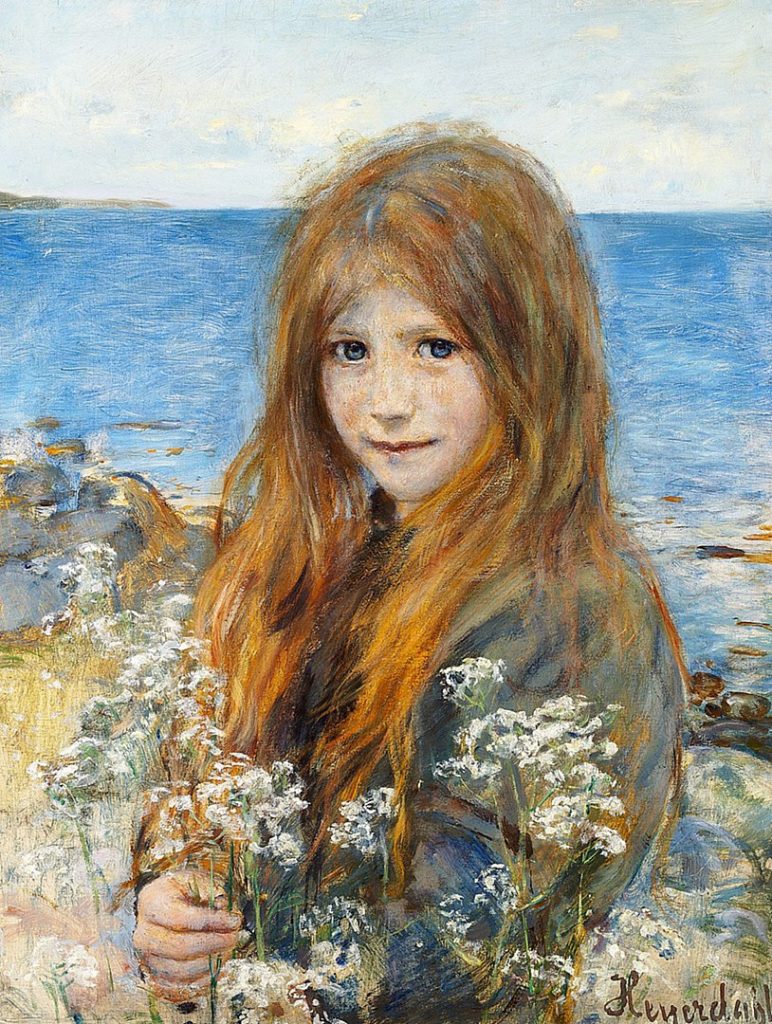 "Little Girl On The Beach," by Hans Heyerdahl.