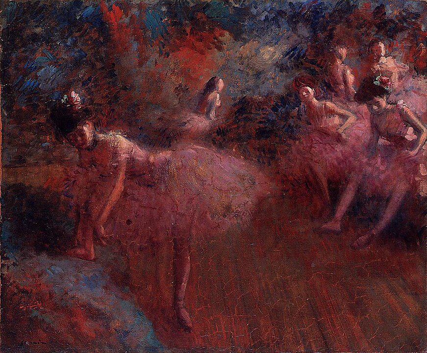 "Dancers In Pink", by Jean-Louis Forain.