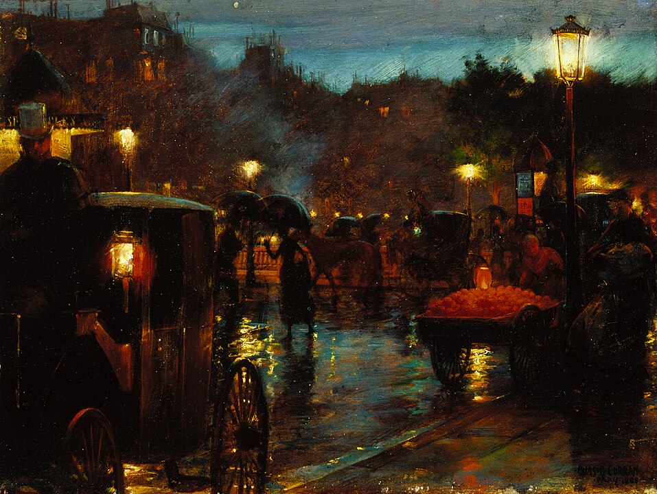 "Paris La Nuit" by Charles Courtney Curran.