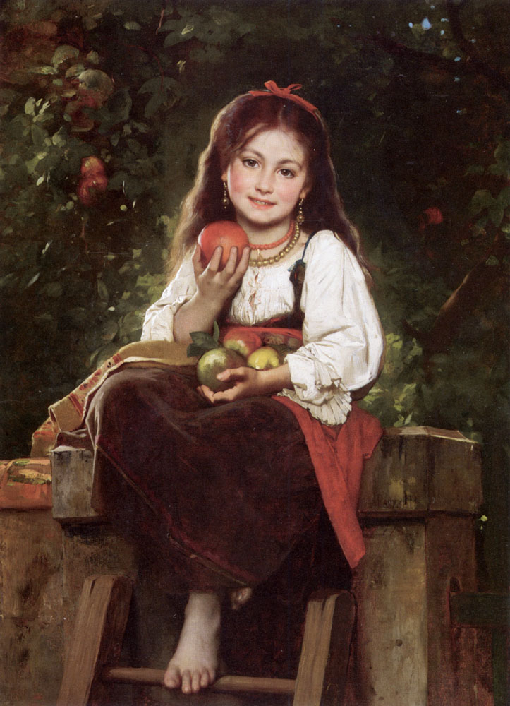 "The Apple Picker" by Léon Perrault.