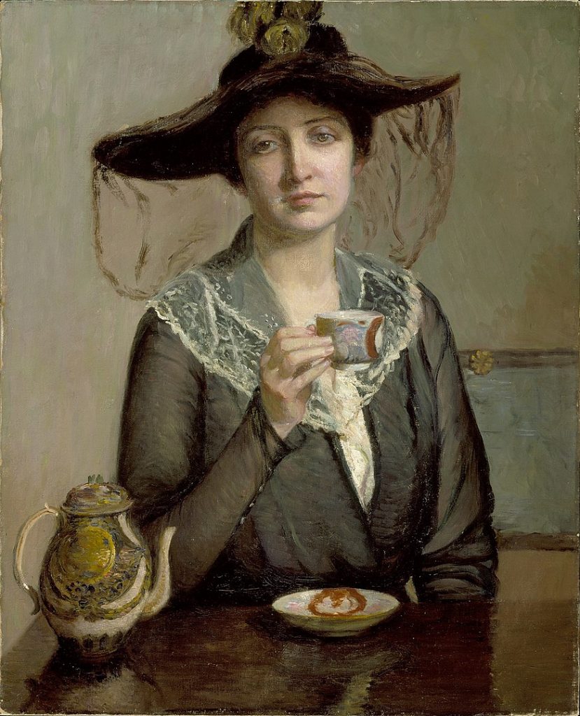 "A Cup Of Tea," by Lilla Cabot Perry.