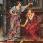 "Queen Eleanor, Fair Rosamund," by Evelyn De Morgan