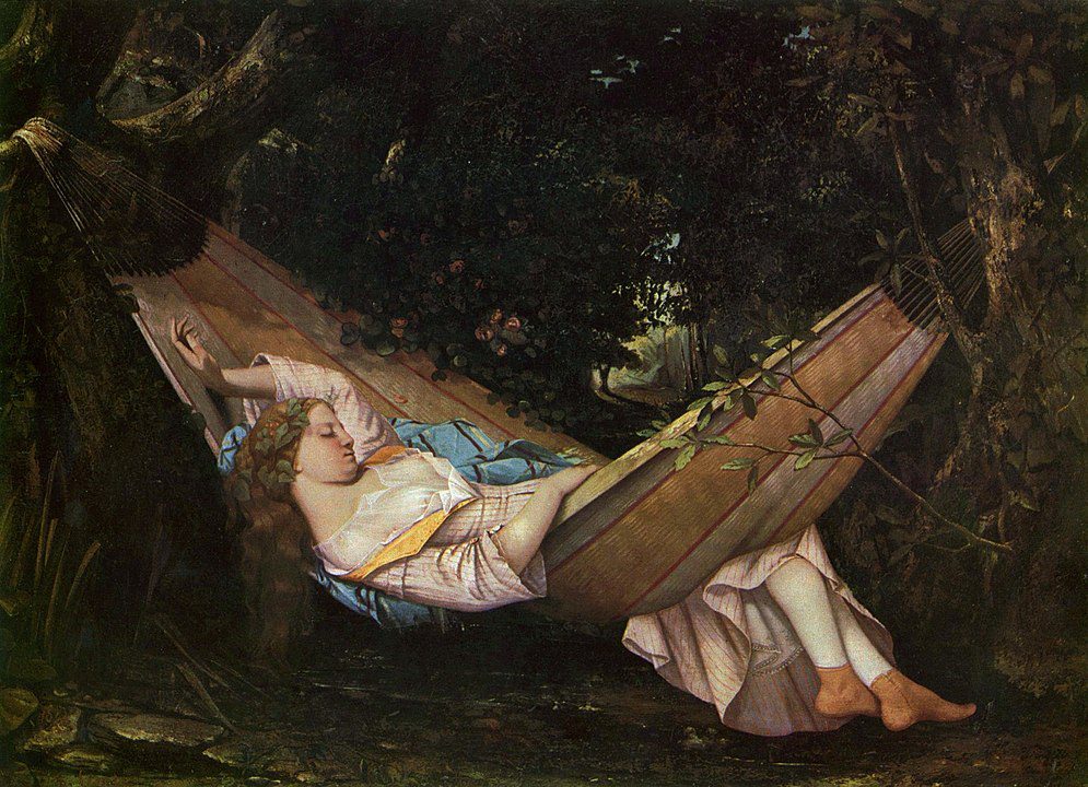 "Die Hangematte" by Gustave Courbet.