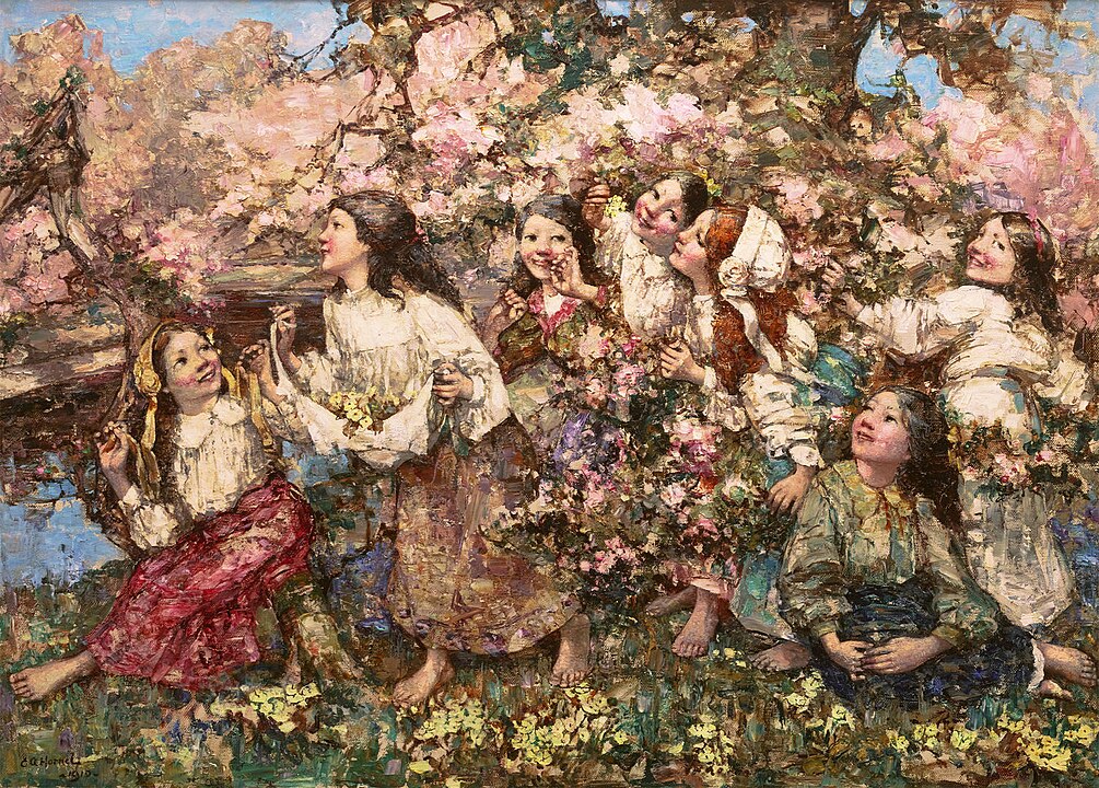 "A Spring Roundelay," by Edward Atkinson Hornel.
