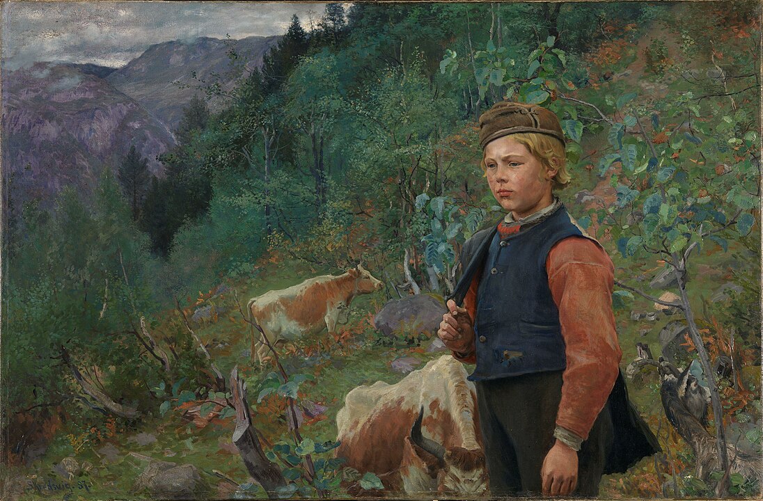 "The Poet Vinje As A Shepherd Boy" by Christian Skredsvig.