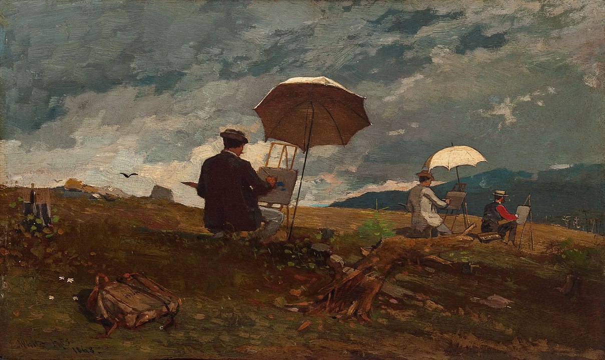 "Artists Sketching In the White Mountains," by Winslow Homer.