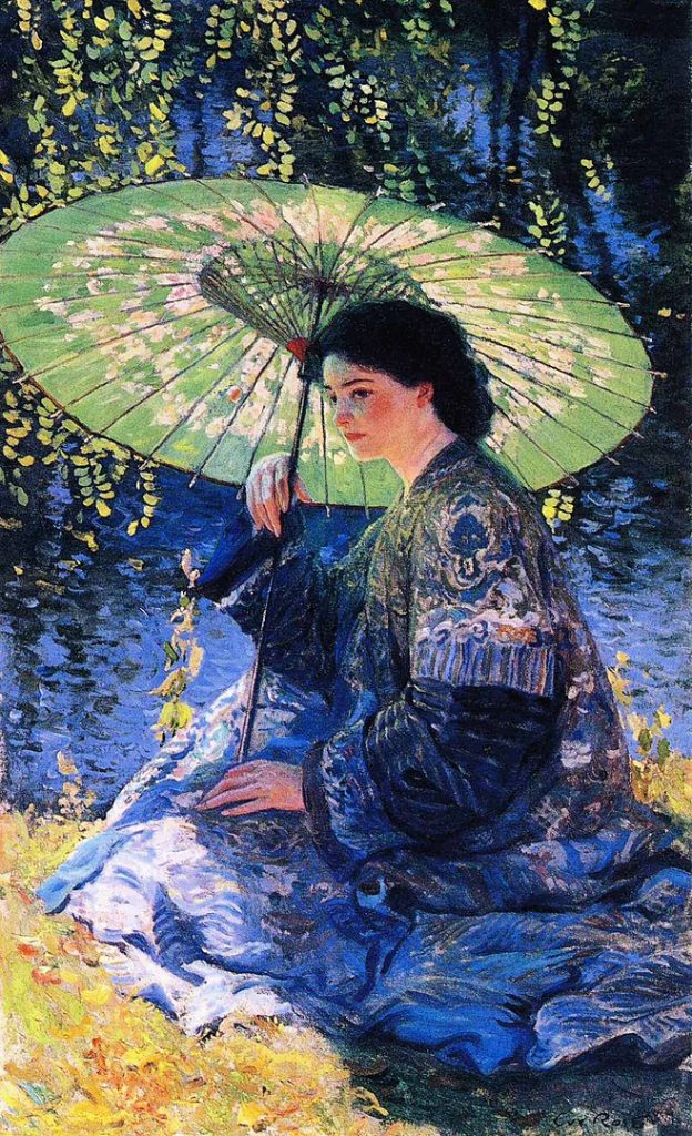 "The Green Parasol," by Guy Rose.