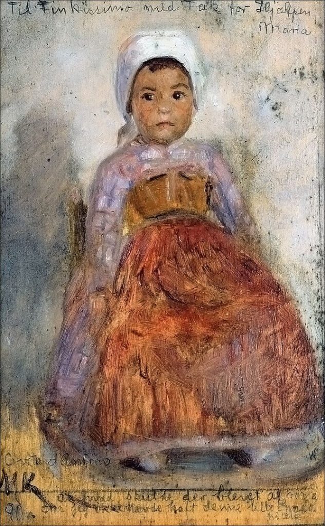 "Portraet Af Lille Italiensk Pige," by Marie Krøyer.