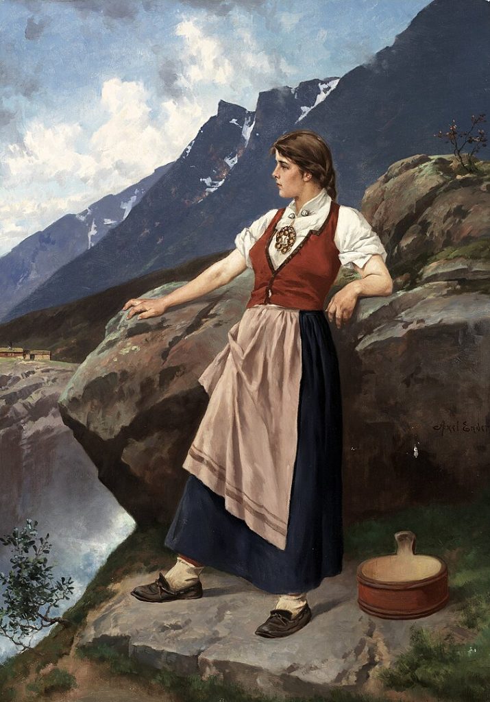 "Kvinne Ved Utsiktpost," by Axel Ender.